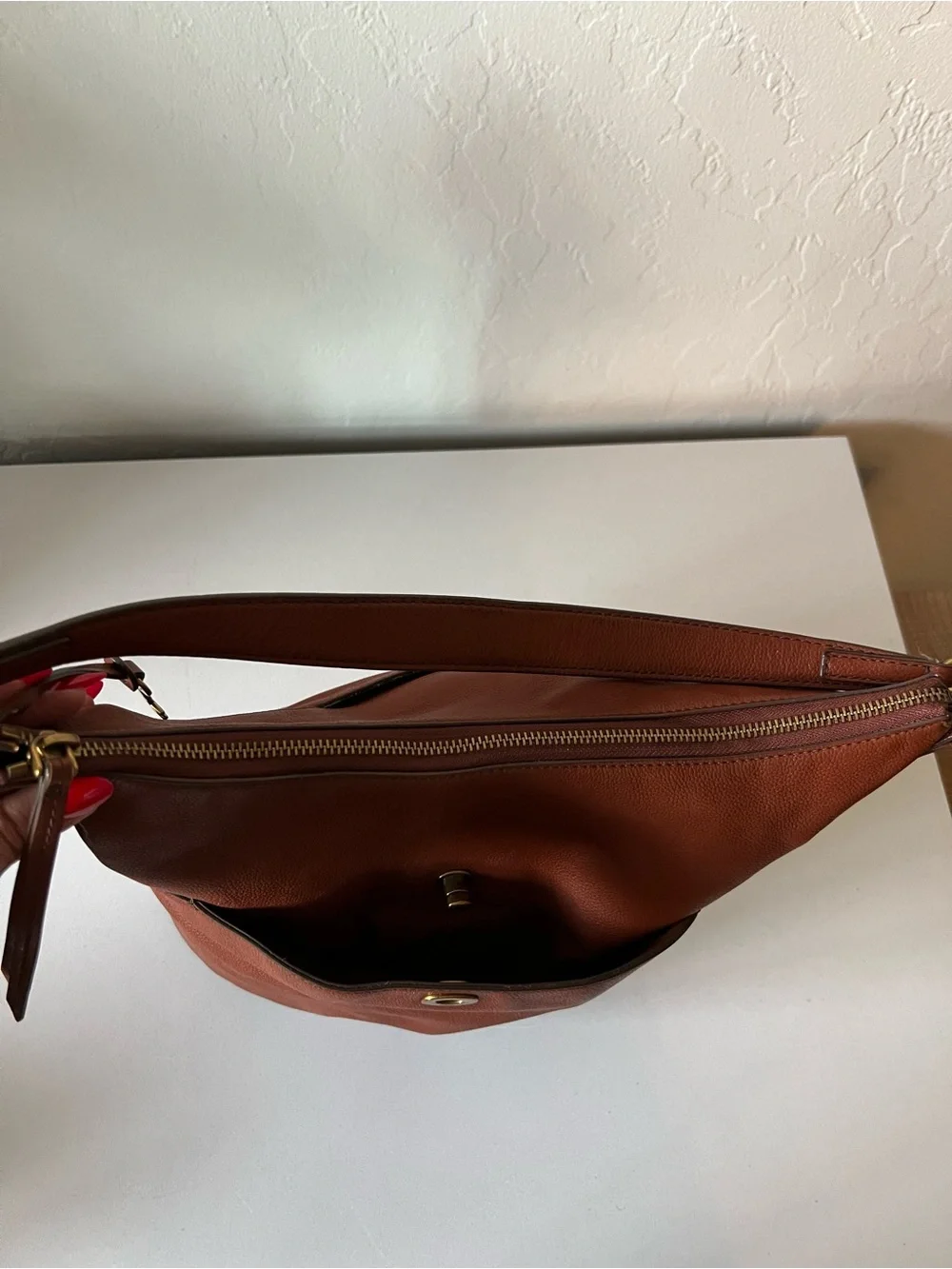 Fossil Talulla Hobo Bag Brandy Leather